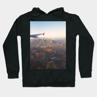 Aerial Photography of Airplane Wing Hoodie